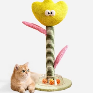 Rascador Interactivo para Gatos Hecho de Cuerda de Sisal Natural, Rascador Vertical Duradero con Accesorios Interactivos - Product Image 4