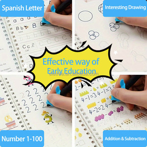 Cuaderno de caligrafía 3D Groove para niños Hindi reutilizable <span class=keywords><strong>4</strong></span> 5 libros <span class=keywords><strong>libro</strong></span> de escritura mágica en español - Product Image 2