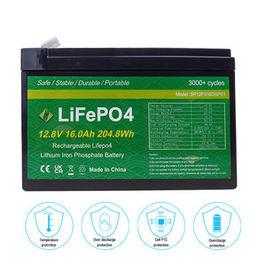 แบตเตอรี่ลิเธียมไอรอนฟอสเฟตแบบชาร์จไฟได้16Ah 204.8Wh 12.8V แบตเตอรี่ LiFePO4ใช้งานได้ยาวนาน - Product Image 3