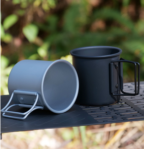 DFC3 <b>Small</b> Camping Mugs Tea <b>Cups</b> <b>Coffee</b> Mugs Outdoor Lightweight and Portable Aluminium Mugs 2PCS - Product Image 5