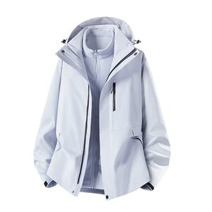 Chaqueta de <span class=keywords><strong>Forro</strong></span> <span class=keywords><strong>Polar</strong></span> para Exteriores, Unisex, Estilo Montaña, Tres en Uno, Desmontable, de Dos Piezas, Resistente al Viento, Impermeable, Cálida, Personalizada - Product Image 1