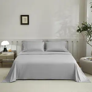 Soft Like Egyptian Bed Sheet 300tc 400tc Cotton Set White Hotel Quilt Duvet Queen Bed Cover Set For Bedding Sheet