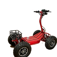 Scooter électrique tout-terrain à quatre roues LDOO, véhicule tout-terrain à chenilles - pliable, avec éclairage LED