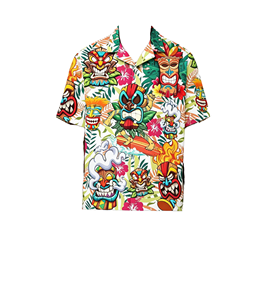 เสื้อเชิ้ตผู้ชายลายชนเผ่าแอฟริกันพิมพ์ลายดอกไม้ฮาวาย แขนยาว ระบายอากาศ แห้งเร็ว เหมาะสำหรับฤดูใบไม้ผลิ สวมใส่สบายๆ - Product Image 2
