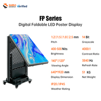 P1.2 P1.5 P1.8 P2.5 Perakende Mağazaları için Yer Tasarruflu Dijital Katlanabilir Led Poster Ekranı