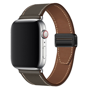 Cinturini per <span class=keywords><strong>Apple</strong></span> <span class=keywords><strong>Watch</strong></span> <span class=keywords><strong>Ultra</strong></span> 2, Accessori di Lusso, Fibbia Magnetica a Sgancio Rapido, Bracciale in Vera <span class=keywords><strong>Pelle</strong></span> - Product Image 3