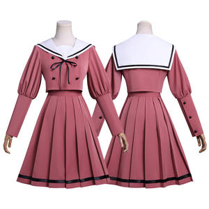 Conjunto de Disfraz de <span class=keywords><strong>Anime</strong></span> para Halloween con Flores Fragantes, Uniforme Escolar de Echo, Vestido Diario de Poliéster para Mujer Adulta, En Stock - Product Image 2