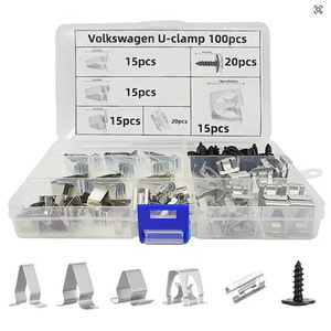 Clips de fixation en U pour carrosserie automobile Winning Path Point, 100 pièces, clips à ressort en acier inoxydable pour réparation de tableau de bord et console - Product Image 3