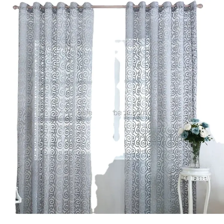 Tissu découpe en voile de style turc, 1 pièce, rideaux transparents importés