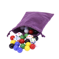 Plateau de jeu d'échecs coloré en gros jeu de dés de remplacement 15mm billes de verre