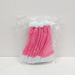 Housses en feutre <span class=keywords><strong>rose</strong></span>, <span class=keywords><strong>gris</strong></span> et rouge pour couverts d'extérieur, bonbons, sucettes, chapeaux de Père Noël et mini-chapeaux de Noël pour bouteilles de <span class=keywords><strong>vin</strong></span> - Product Image 6