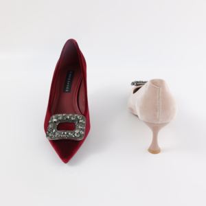 <span class=keywords><strong>2023</strong></span> tacones de fondo rojo de lujo para mujer, nuevos estilos, tacones altos sin cordones con punta en pico para fiestas de Primavera y verano, Sexy - Product Image 3