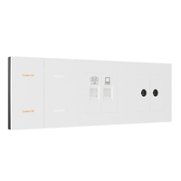 Prise murale intelligente Laffey double pour hôtel et maison, en plastique, norme européenne, panneau noir trempé, prise de données RJ45 CAT5 86mm