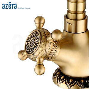 Rubinetto da <span class=keywords><strong>cucina</strong></span> in ottone anticato, monocomando, monoforo, <span class=keywords><strong>a</strong></span> collo lungo, da montare sul piano - Product Image 5