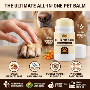 Bálsamo Curativo Multiusos para Mascotas con Espino Amarillo 2oz, No Grasoso, Calmante para Patas, Hidratante para Pavimento Caliente, Seguro para Lamer, Marca Privada - Product Image 1