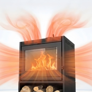 <span class=keywords><strong>Stufa</strong></span> <span class=keywords><strong>a</strong></span> <span class=keywords><strong>Legna</strong></span> in Acciaio ad Alta Efficienza Termica con Vista sul Fuoco per Appartamenti - Product Image 3