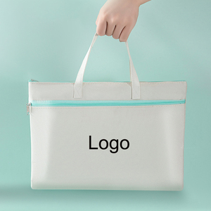 Thick Nylon Doble Pocket A4 <strong>Document</strong> <strong>Bag</strong> Handle Custom Logo Meeting School Office Durable Oxford Tote <strong>Bag</strong> <strong>Carrying</strong> Books Papers - Product Image 1