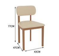 Set di Tavoli e Sedie in Legno Massello Minimalista per Bistrot, Caffetterie, Negozi di Tè, Bar e Snack Bar - Ecologico