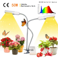 Lampe de culture Joystar à double tête col de cygne, ampoules LED interchangeables, approuvée FCC CE, tri-spectre, avec fonction de cycle intelligent et de synchronisation pour la floraison