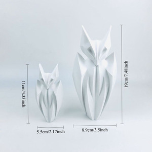 Ornements de chauve-souris en noir et blanc imprimés en 3D pour la remise des diplômes, les condoléances, le baptême - Design moderne du milieu du siècle - Product Image 4