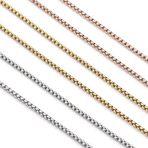 <span class=keywords><strong>Collar</strong></span> Rolo Cadena de acero inoxidable en oro de 18K Accesorio de perla Sieraden Color Cuerda Cadena Halskette para hombres Mujeres <span class=keywords><strong>Collar</strong></span> - Product Image 4