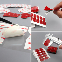 Ruban adhésif double face acrylique noir VHB haute viscosité 3M, résistant à la température, découpé sur mesure, vente en gros de tampons adhésifs circulaires