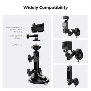 Soporte de ventosa K&F Concept para DJI Osmo Pocket 3/4, soporte para parabrisas de coche, ventana, salpicadero, para DJI Osmo Action, Insta360 - Product Image 4