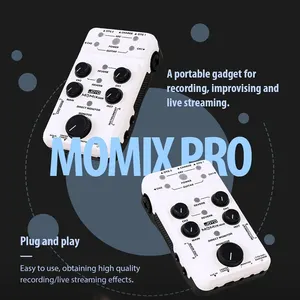 JOYO MOMIX PRO Portable Sound Card Guitar Microphone Keyboard Recording Live Streaming Audio-to-Video Sync Stereo Audio Mixer