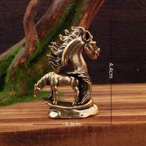 Figura de caballo de latón, escultura de animal, decoración de mesa, regalo de inauguración de casa - Product Image 4