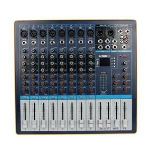 Biner AG8 Built-in 48V phantom power Support U Disk MP3 Playback Professional audio mixer 8 Channels Mixing Console