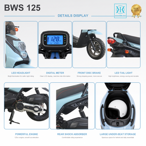 Scooter moto BWS 125 125cc, cyclomoteur à essence, <span class=keywords><strong>r</strong></span>éservoir de carburant de 5,5 L, 12 V 7 Ah, refroidissement par air forcé, frein à disque, style aventure - Product Image 2