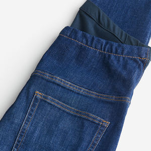 Pantalones vaqueros <span class=keywords><strong>MAMA</strong></span> personalizados de alta calidad para mujeres embarazadas pantalones de mezclilla elásticos lavados superajustados de cintura alta estilo de punto informal - Product Image 5