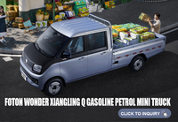 Camionnette Foton Xiangling Q de fabrication chinoise, type confort intégré, vente chaude, 1.3L 112 ch essence, plateau double rangée de 2.14m