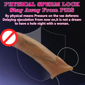 Funda Extensora <span class=keywords><strong>de</strong></span> Pene Reutilizable <span class=keywords><strong>de</strong></span> Silicona Preservativos Juguetes Sexuales para Hombres - Product Image 4