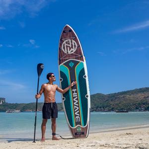 กระดานโต้คลื่นแบบปรับแต่งได้ ขนาด 11'*34''*6'' กระดาน SUP สำหรับตกปลา แบบเป่าลม พร้อมที่นั่งแบบเรือคายัค รุ่น HW07 Custo - Product Image 1