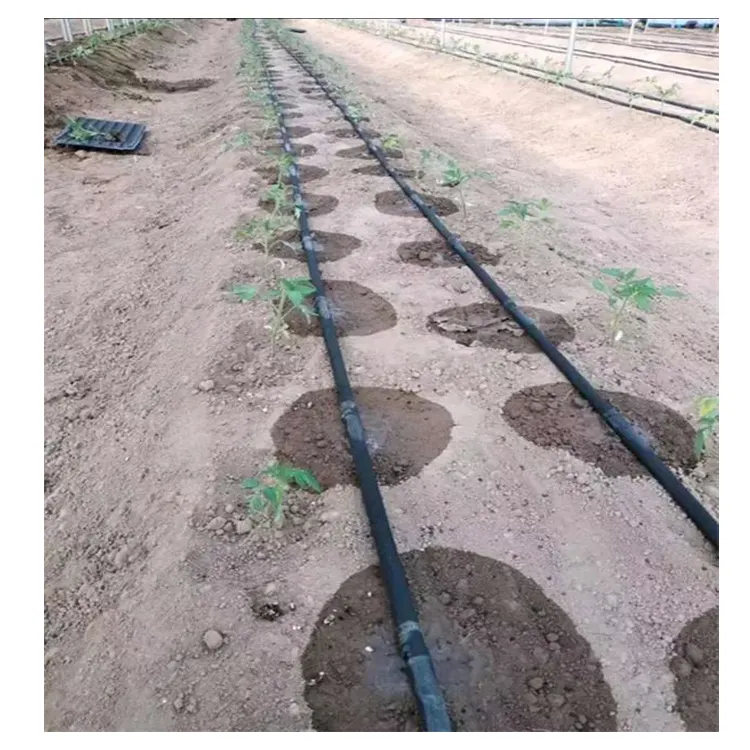 टेप लाइन के साथ फ्लैट Dripper सब्जी पाइप अन्य पानी और सिंचाई के लिए 16mm खेत और उद्यान प्रणाली ड्रिप सिंचाई नली