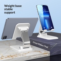 Nouveau support de téléphone portable multifonction pliable en silicone et métal pour diffusion en direct sur ordinateur de bureau, support de tablette anti-vibration