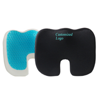 Coussin de siège ergonomique en mousse à mémoire de forme avec gel rafraîchissant pour chaise de bureau et siège de voiture, soutien orthopédique de la colonne vertébrale pour le confort et le soulagement