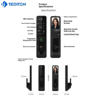 Nuevo Cerradura Inteligente de Huella Dactilar Totalmente Automática de Estilo Chino con Cuerpos de Cerradura Rusos/Israelíes y Cámara de Mirilla Inteligente Tuya G2
