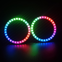 Feu de brouillard général LED yeux d'ange blanc avec lentille 12v feux diurnes éclairage de voiture