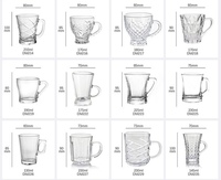 Verres à shot HANDGRIP, petites tasses à café, style britannique, temps de loisirs, tasses à thé de l'après-midi, qualité diamant, verrerie délicate en gros