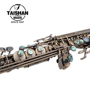 Saxophone <span class=keywords><strong>soprano</strong></span> <span class=keywords><strong>droit</strong></span> en laiton antique de style vintage, de bonne qualité, très demandé, tonalité Si bémol - Product Image 4