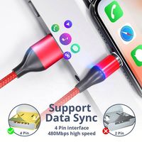 Cable USB Magnético 3 en 1 con Carga Rápida para Teléfono, Cable USB Tipo C, Cable Magnético de Carga Rápida al por Mayor