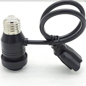 <b>E27</b> <b>Lamp</b> <b>Holder</b> With Power Cord 10A 250V Outdoor Waterproof Bulb Socket Screw Type Plastic Base - Product Image 1