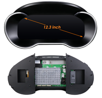 Speedometer LCD 12,3 inci & Panel Instrumen Digital untuk Mercedes-Benz W205 C/GLC X253 (2015-2022) Kit Retrofit/Upgrade Baru