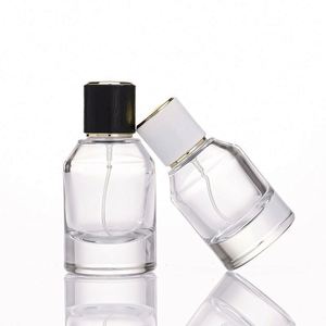 Nuevo Envase de Perfume Transparente, Botella de Vidrio Redonda Portátil de 30ml 50ml 100ml, Atomizador Recargable con Serigrafía - Product Image 4
