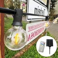 Meilleures ventes mondiales : Nouvelles guirlandes lumineuses solaires G40 pour jardin, patio, balcon, décoration de vacances