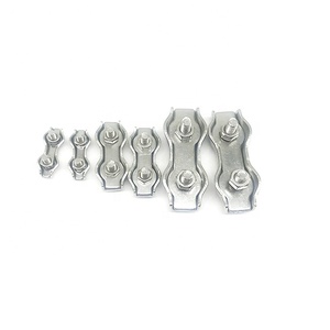 Clip de câble en acier inoxydable de qualité marine 304 métrique poli finition argentée duplex pour câble métallique - Product Image 2