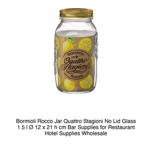 โถแก้ว Bormioli Rocco 4 Stagioni ขนาด 1.5 ลิตร สูง 21 ซม. เส้นผ่านศูนย์กลาง 12 ซม. ไม่มีฝาปิด - Product Image 2