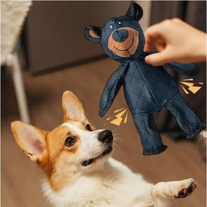 Jouet à mâcher pour chien en toile de 30 cm, durable, avec sonnette, pour animaux de compagnie d'intérieur - Product Image 4